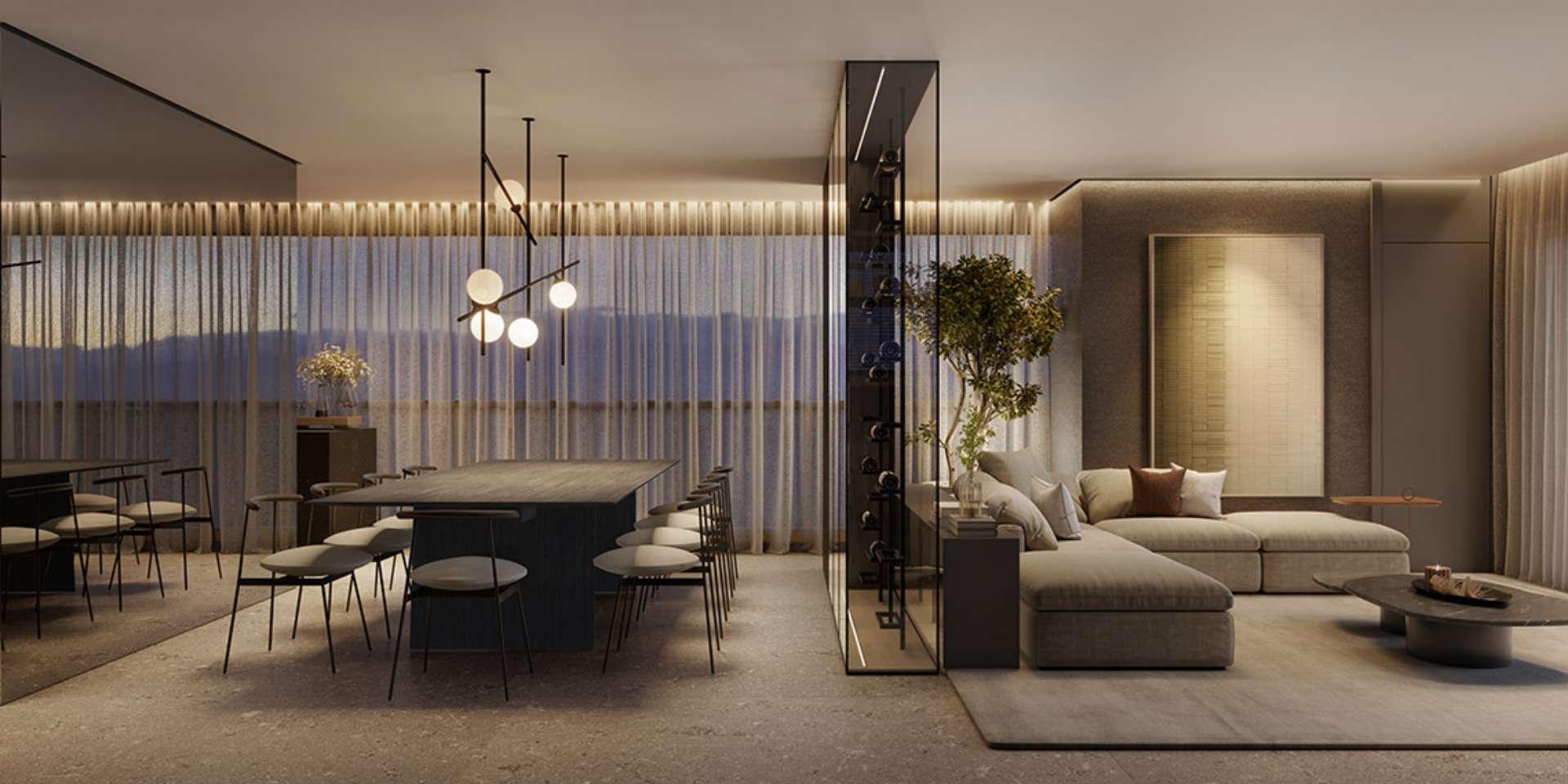 PERSPECTIVA DA SALA APTO. DUPLEX