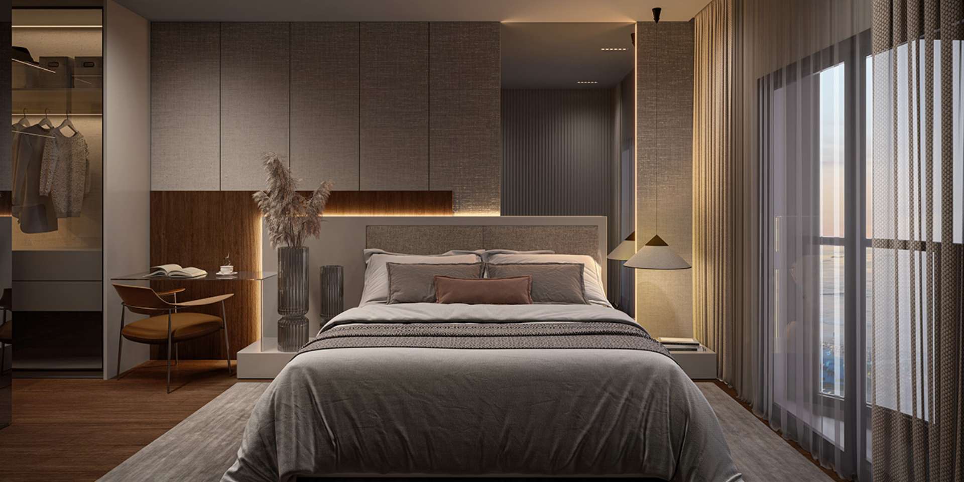 PERSPECTIVA DA SUÍTE MASTER APTO. TIPO